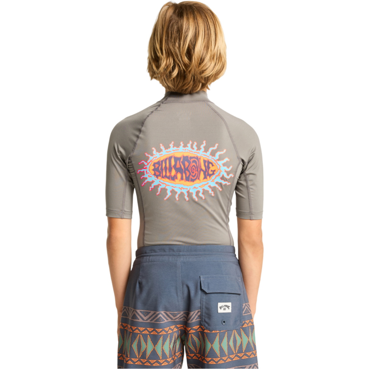 2026 Billabong Junior Genudgivelse Af Kortærmet Lycra-vest EBBWR03009 - Pewter